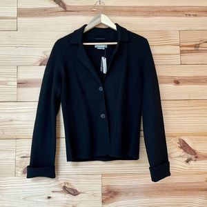 Anthropologie Black Sweater Blazer